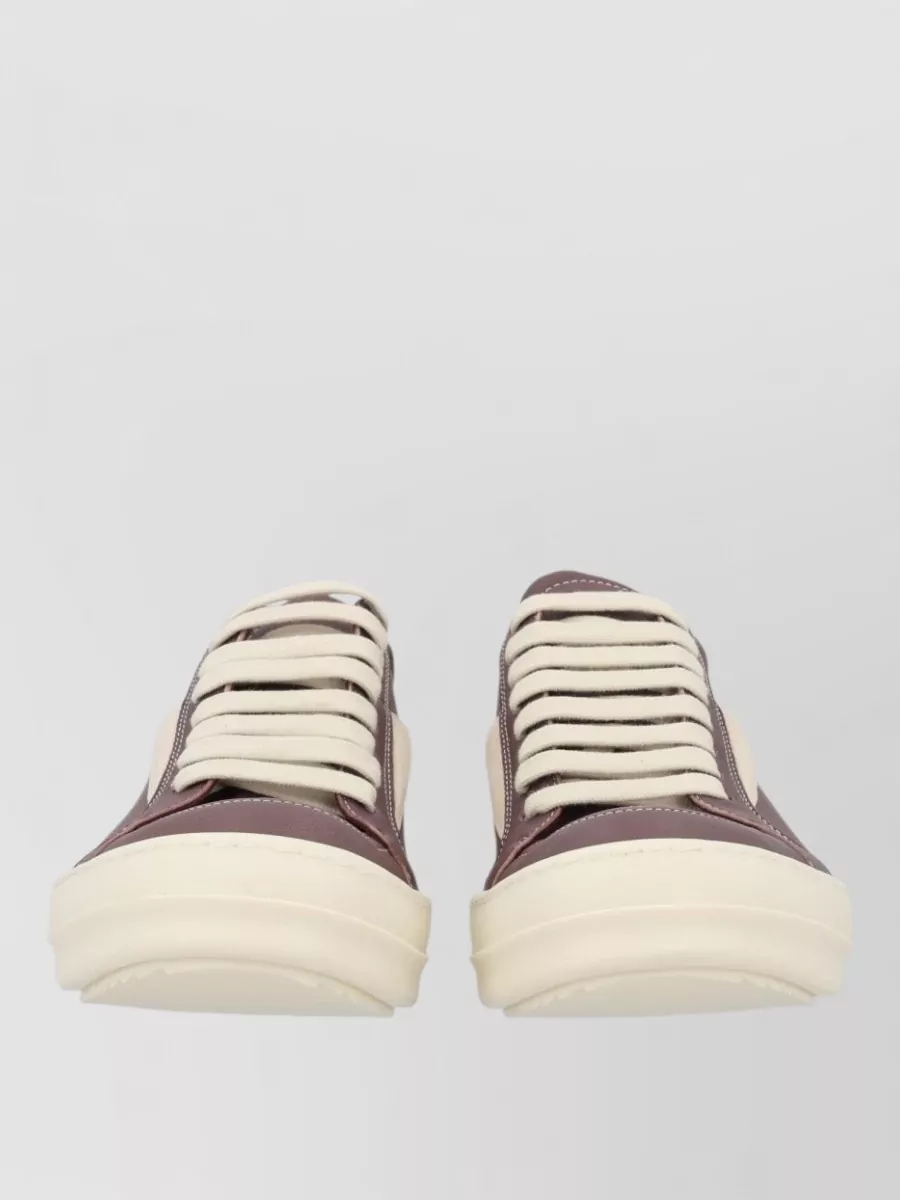 Rick Owens leather lace-up sneakers