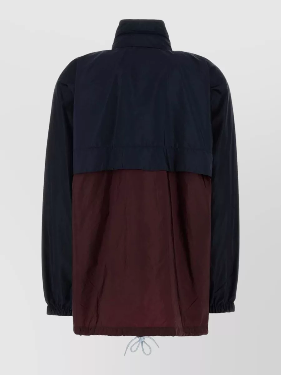 Prada Two-tone Windbreaker High Collar In Multi