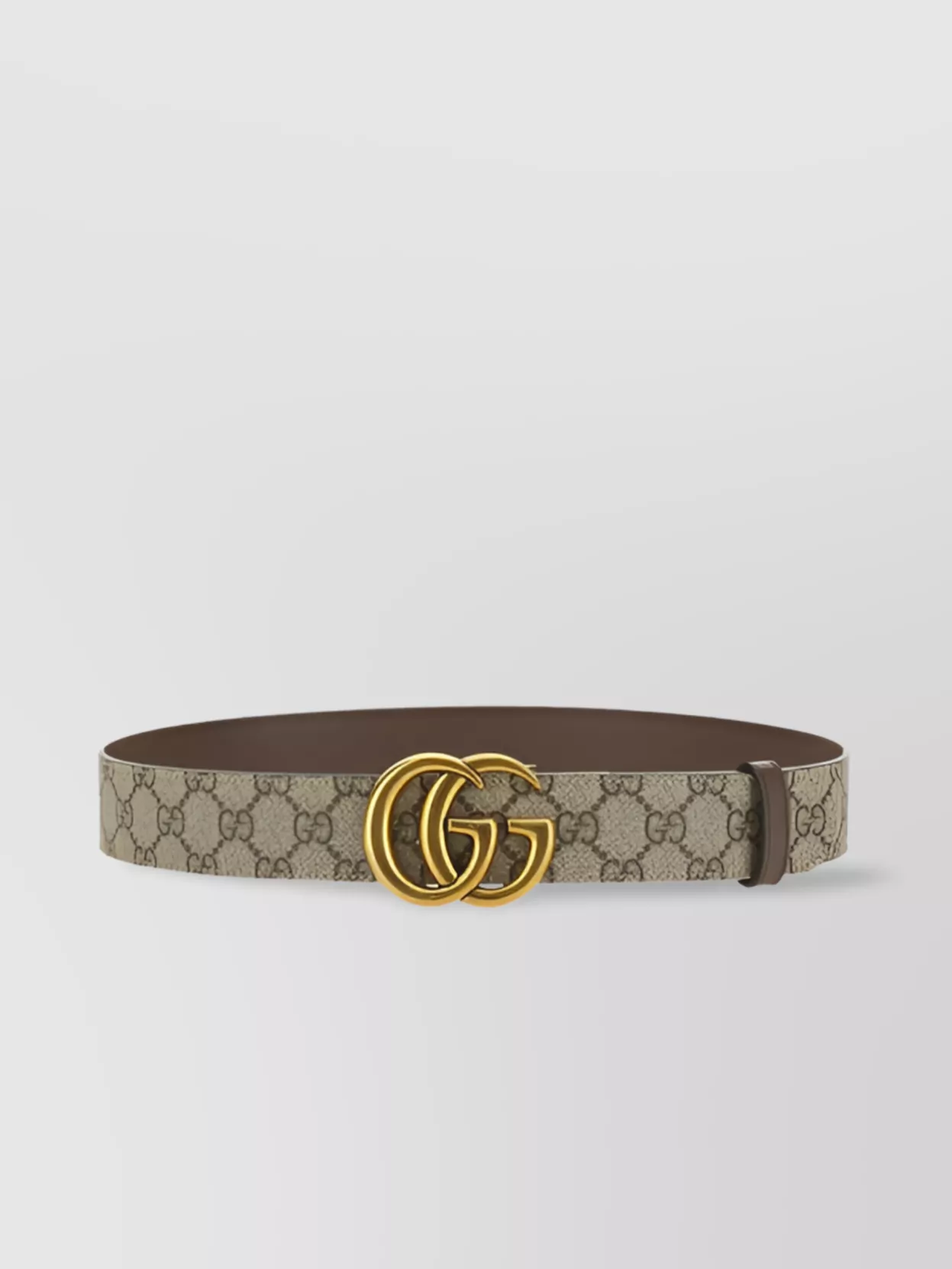 Gucci Gg Logo Pattern Belt In Brown