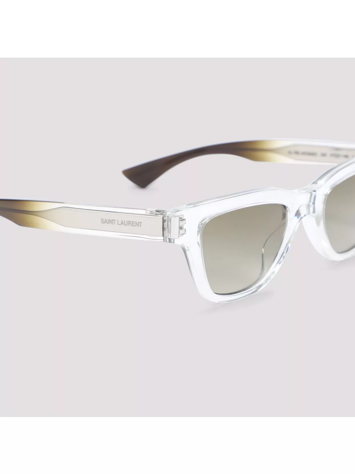 Saint Laurent Crystal Acetate Sunglasses Square-Rounded Design