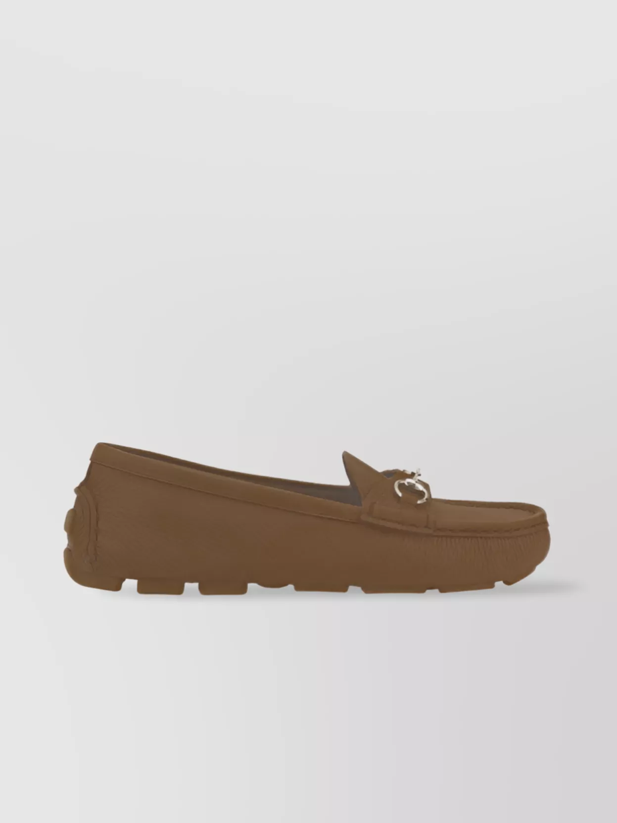 Gucci Metallic Hardware Round Toe Driver Loafers