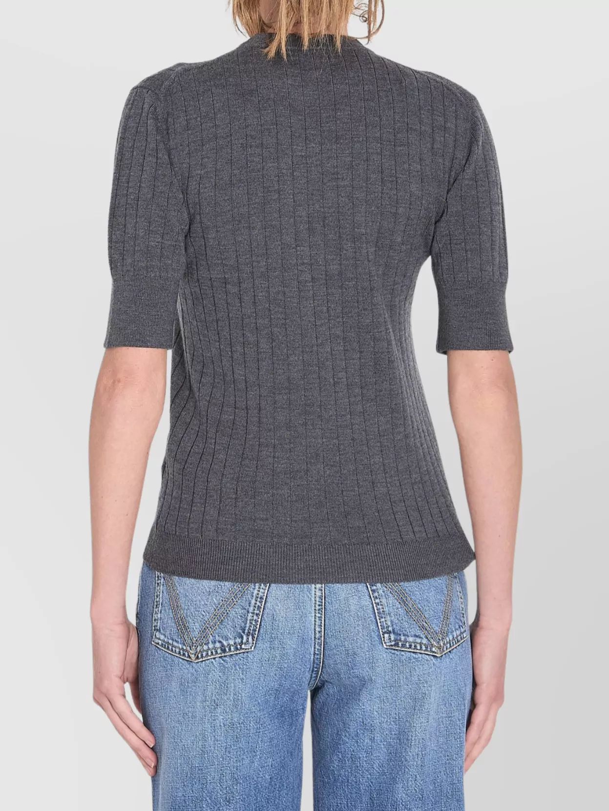 Bottega Veneta Ribbed Knit Crop Top