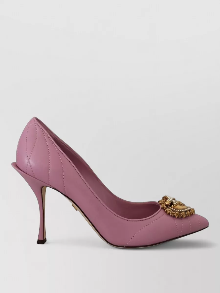 Dolce&Gabbana Leather Quilted Embellished Pumps
