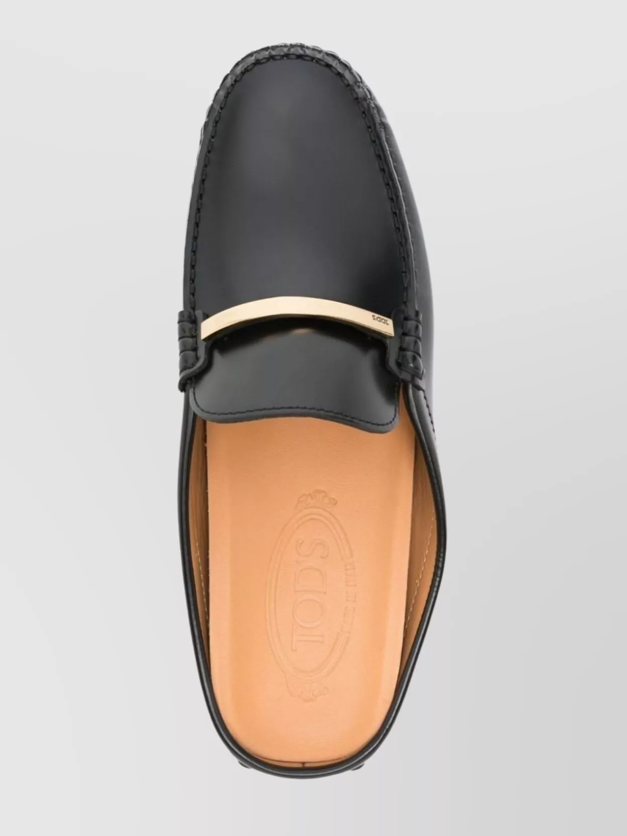 Tod's Leather Mules With Metal Bar Detail