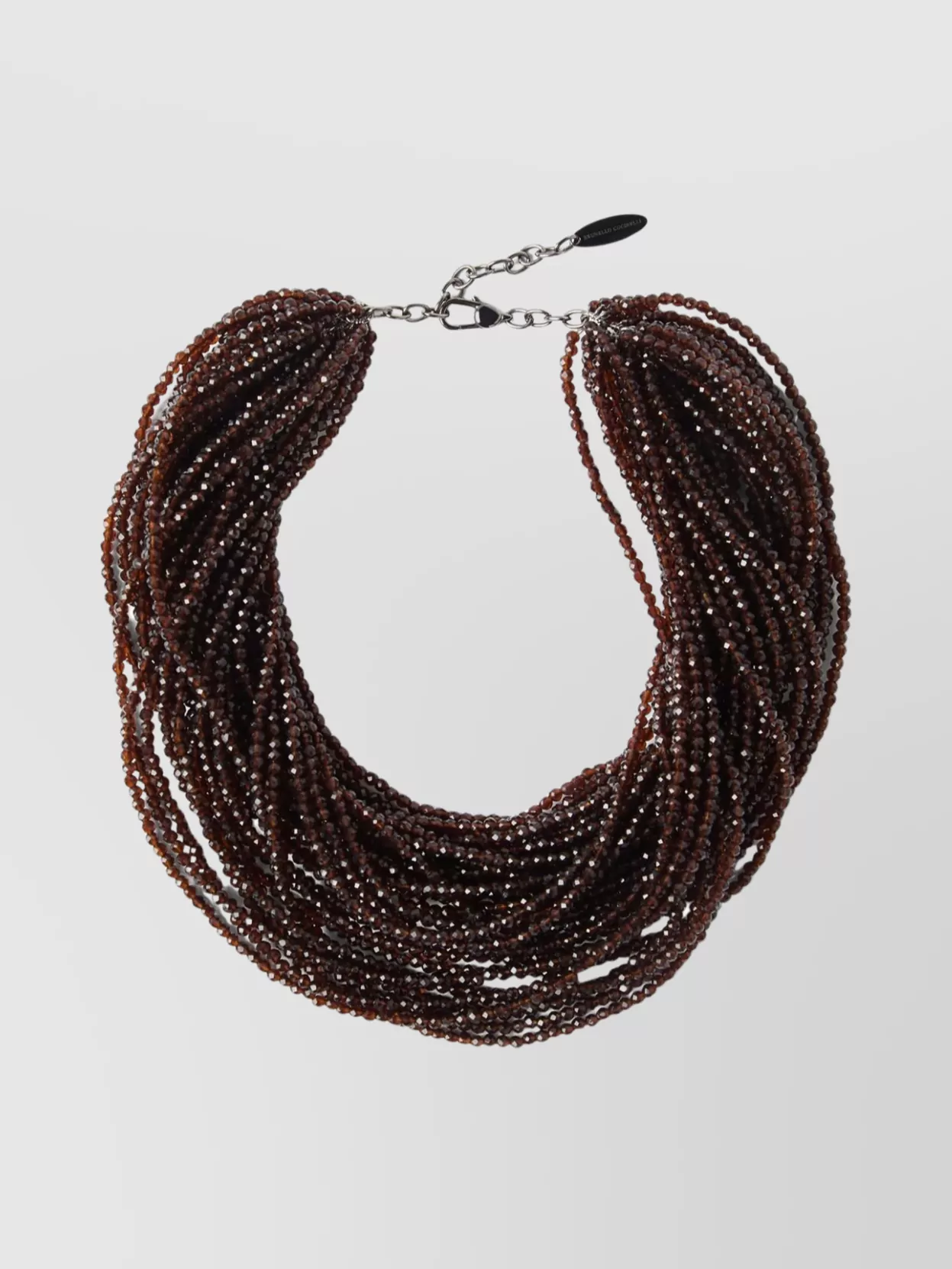 Brunello Cucinelli Multi-strand Beaded Silver And Glass Necklace
