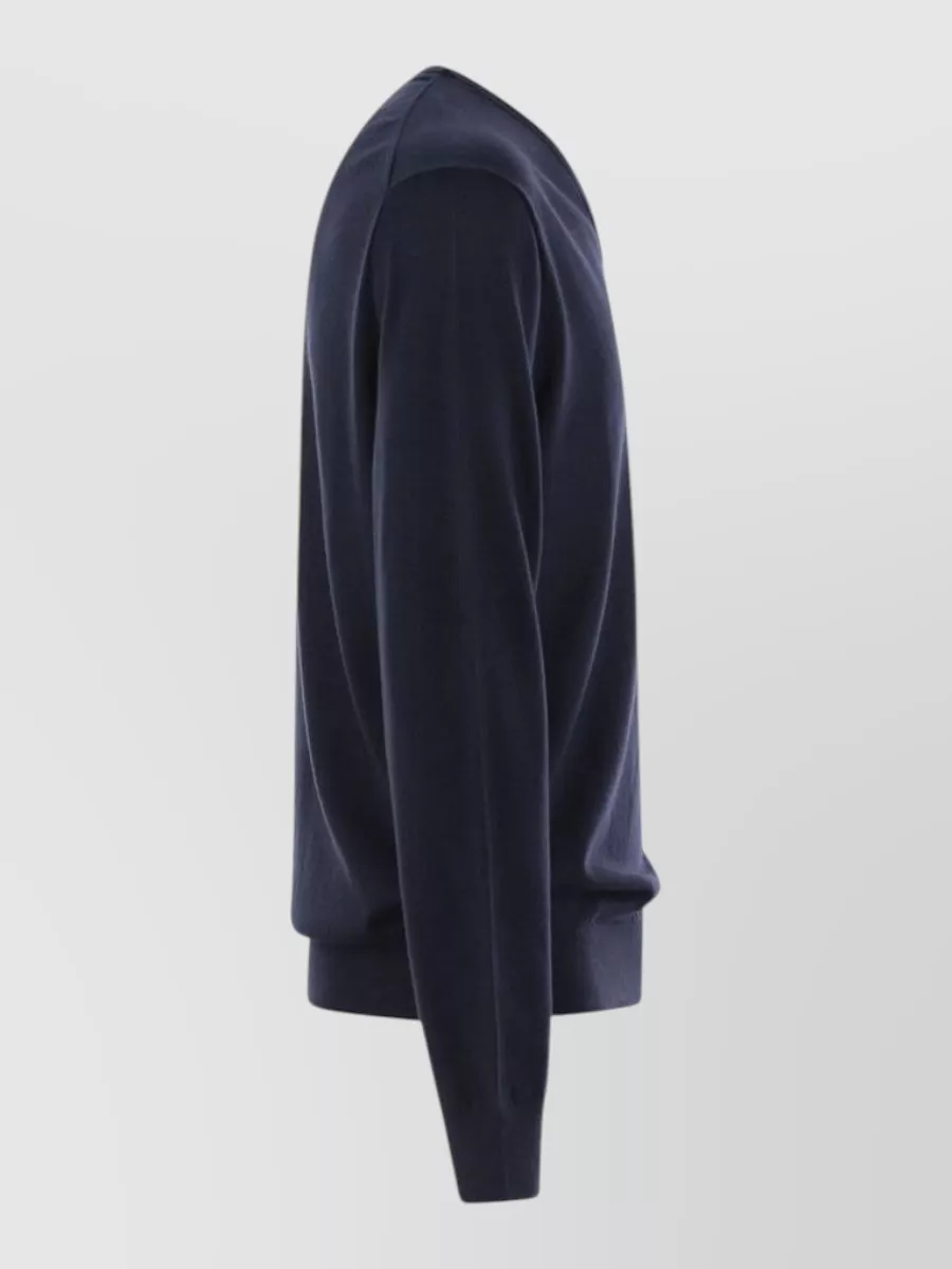 Polo Ralph Lauren Cotton Slim-Fit V-Neck Long-Sleeve Sweater
