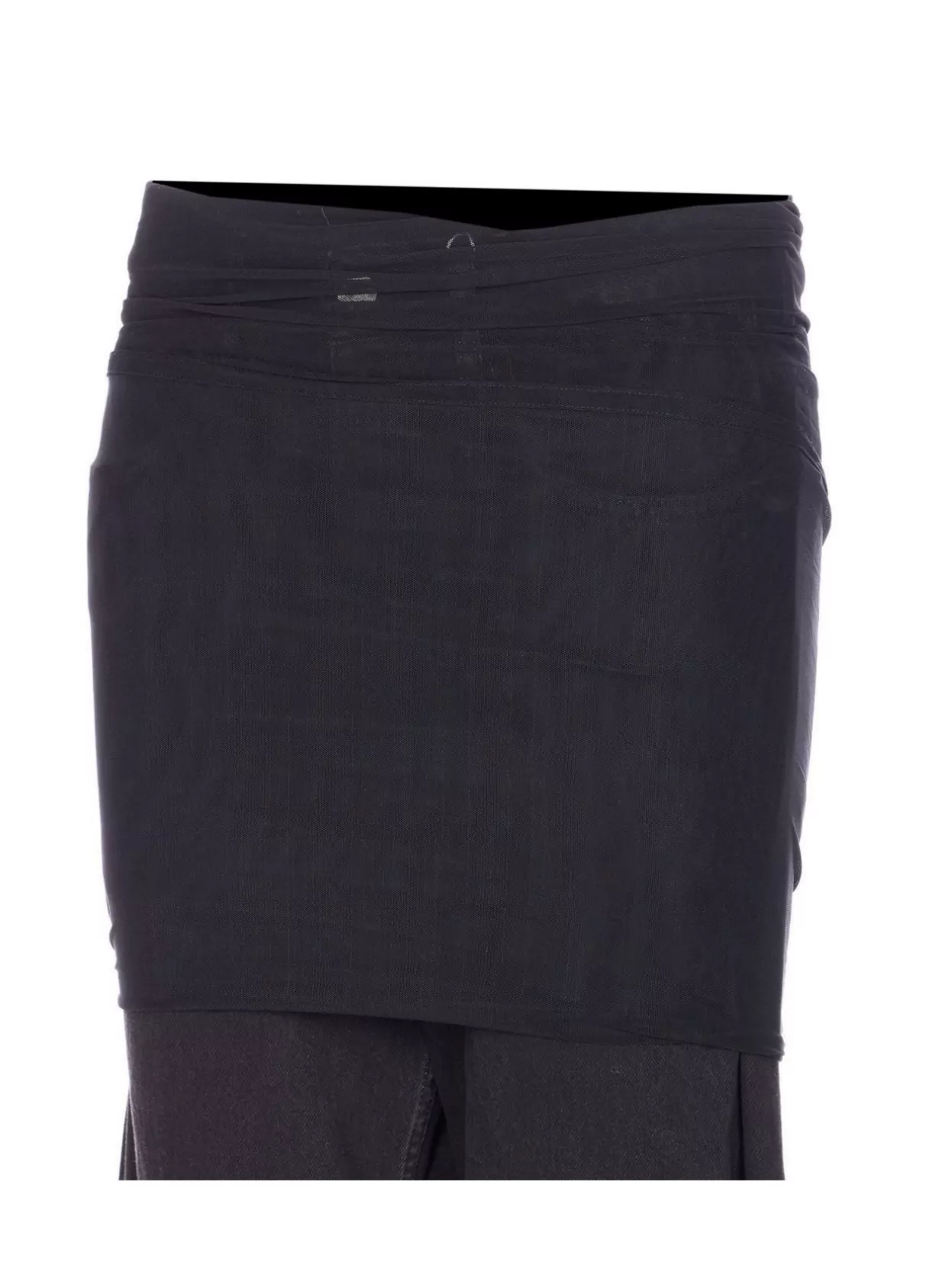 Mm6 Maison Margiela High Waist Layered Wide Leg Trousers