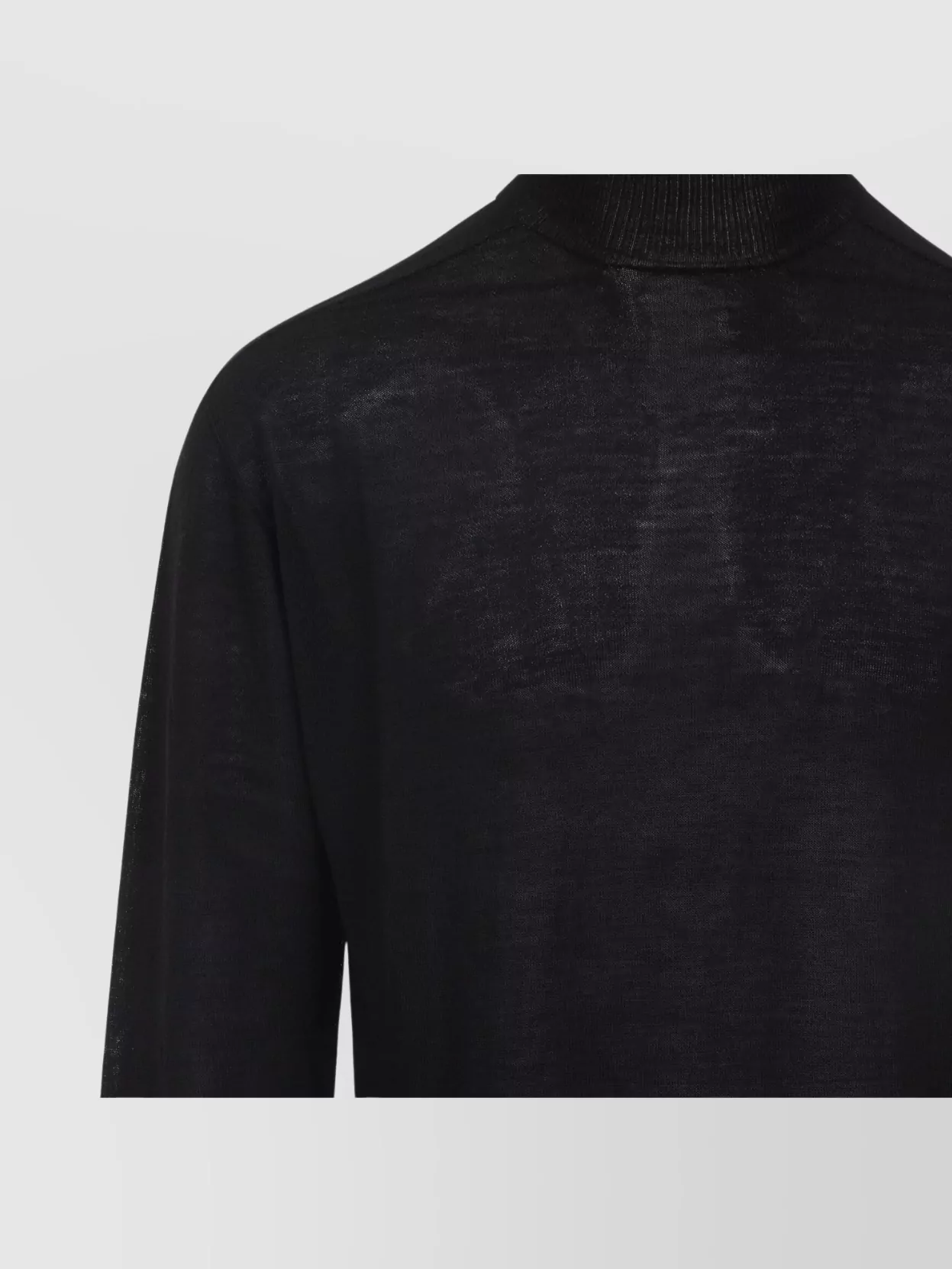 Rick Owens Oversized Turtle Neck Pullover In Black