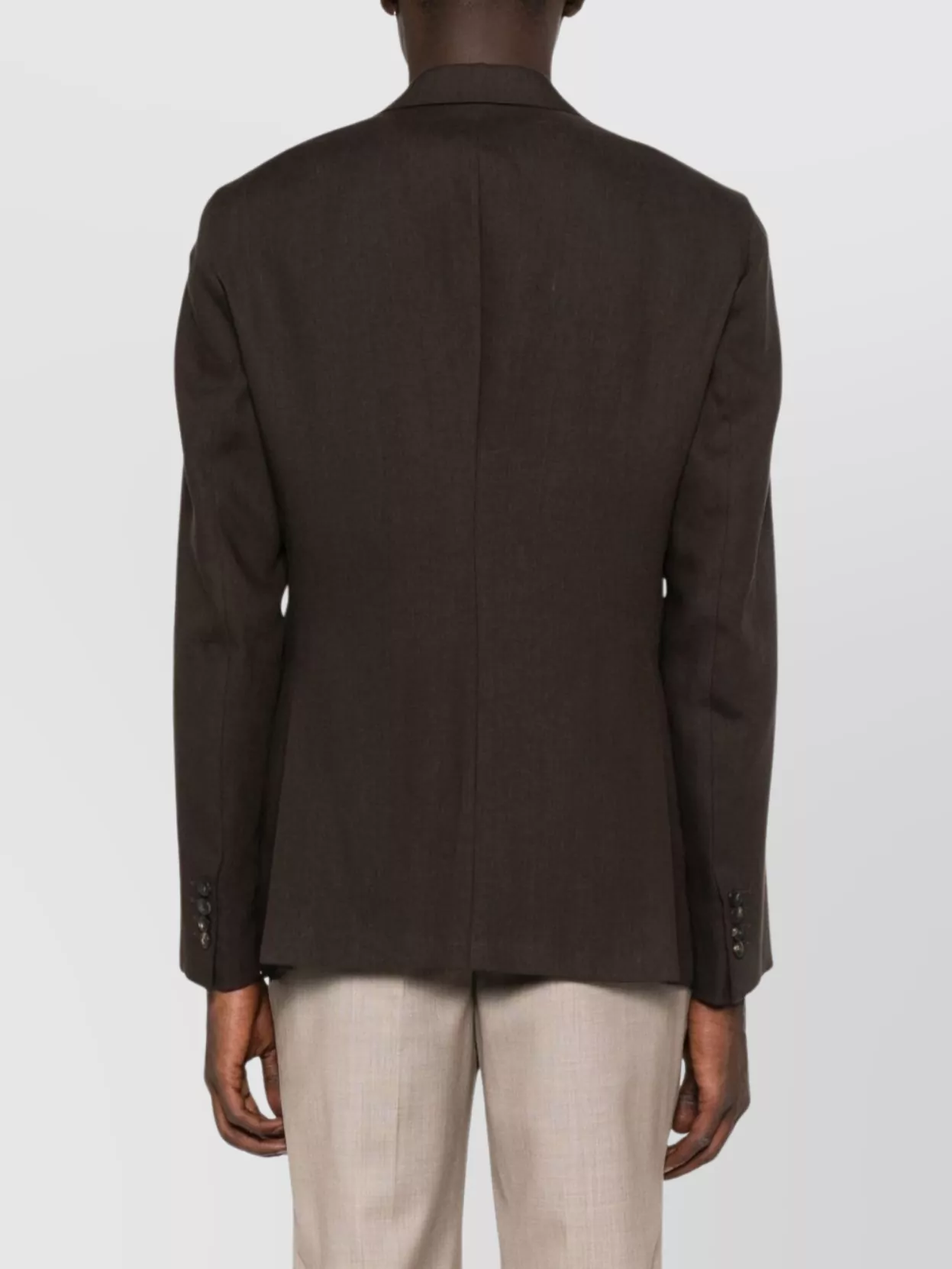 Emporio Armani Linen Single Button Jacket Featuring Pockets