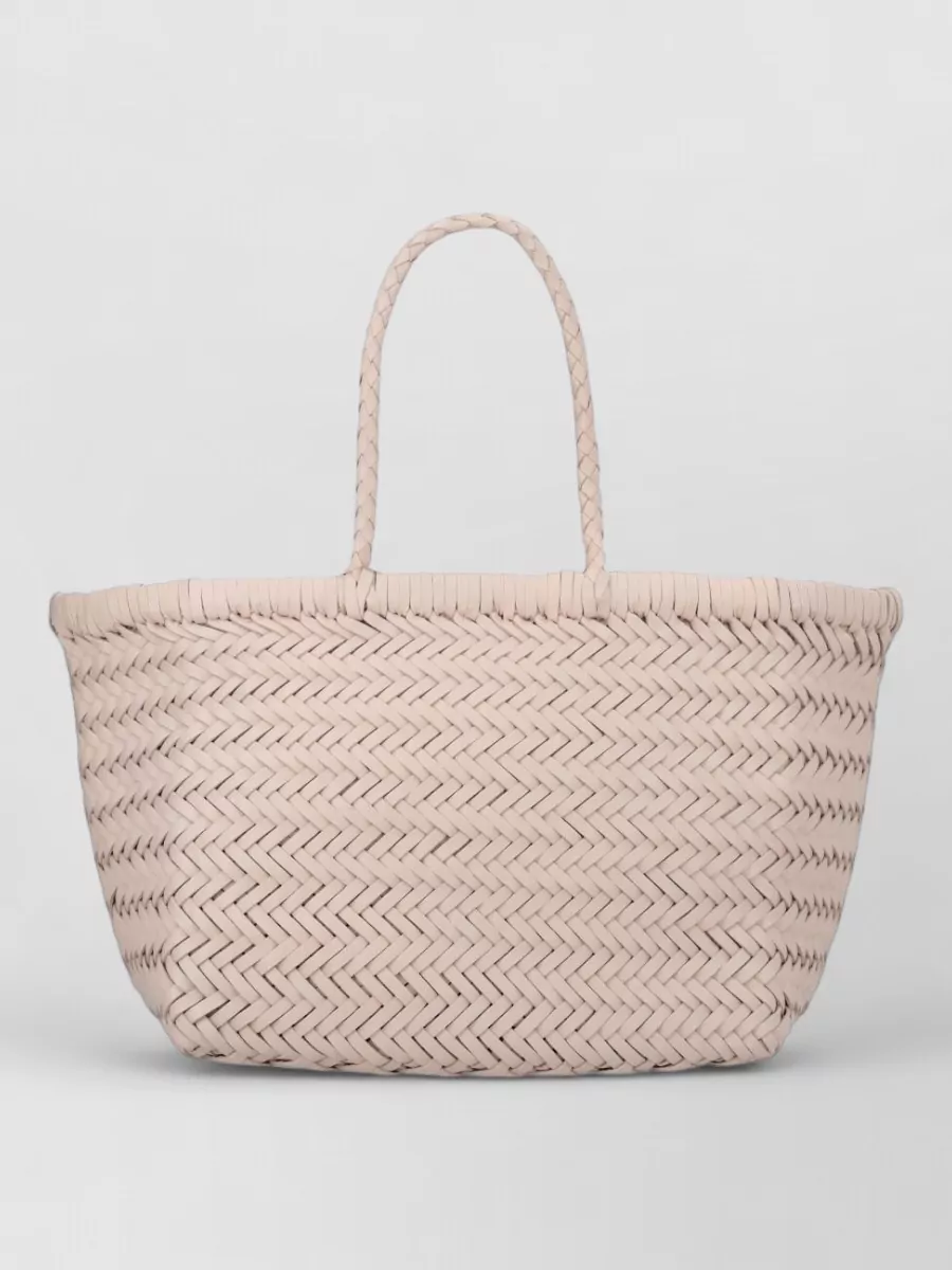 Dragon Diffusion bamboo triple jump small leather beach bag