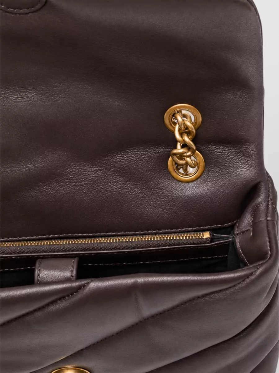 Pinko Love Bag Leather Clutch Bag