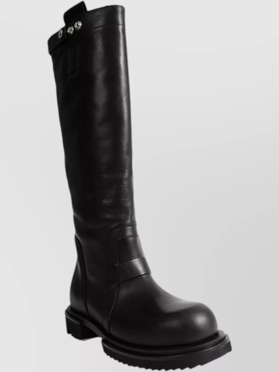 Rick Owens Leather Knee-High Boots