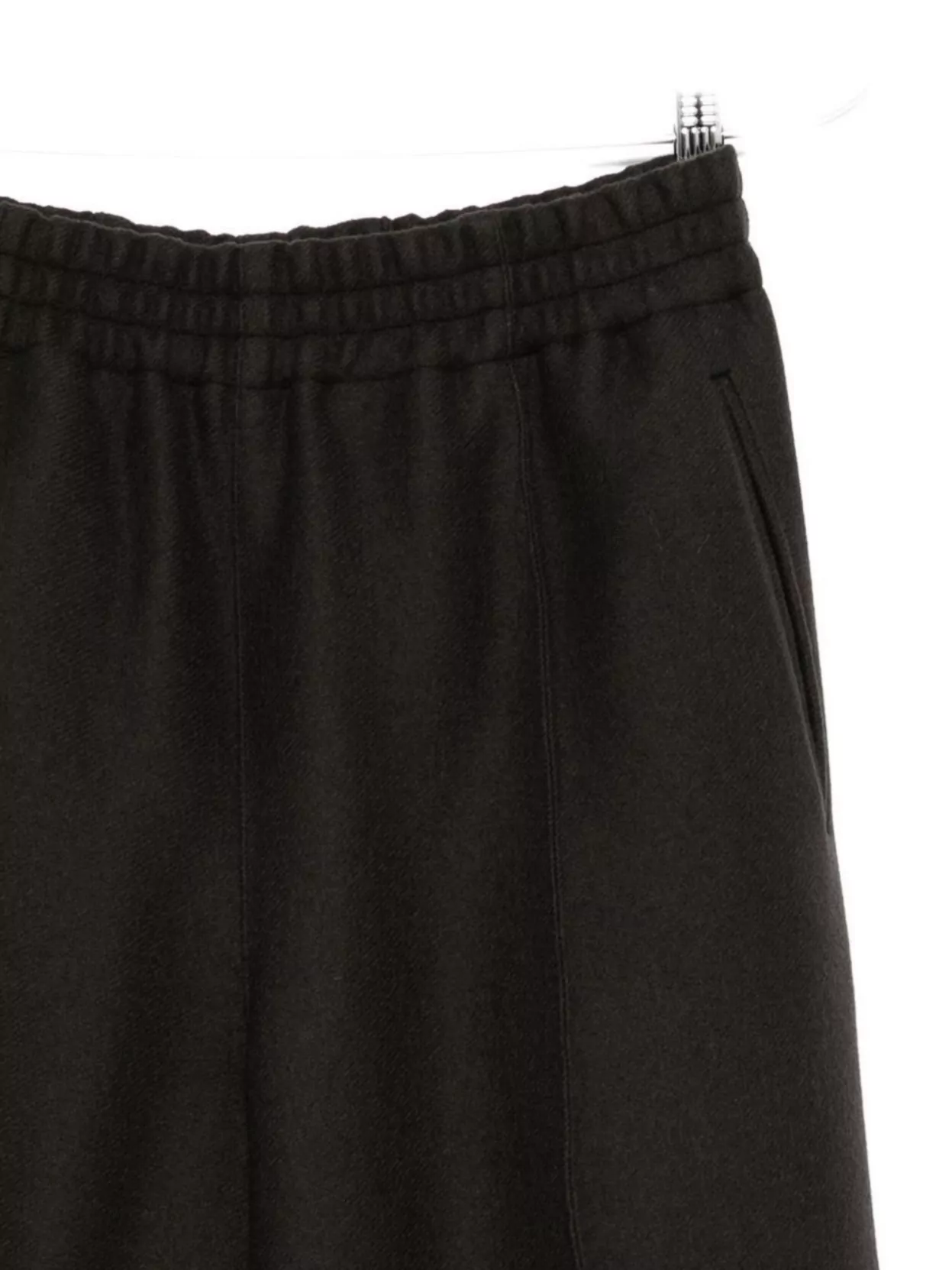 Ami Alexandre Mattiussi Wide-leg Trousers Featuring Elastic Waistband In Black