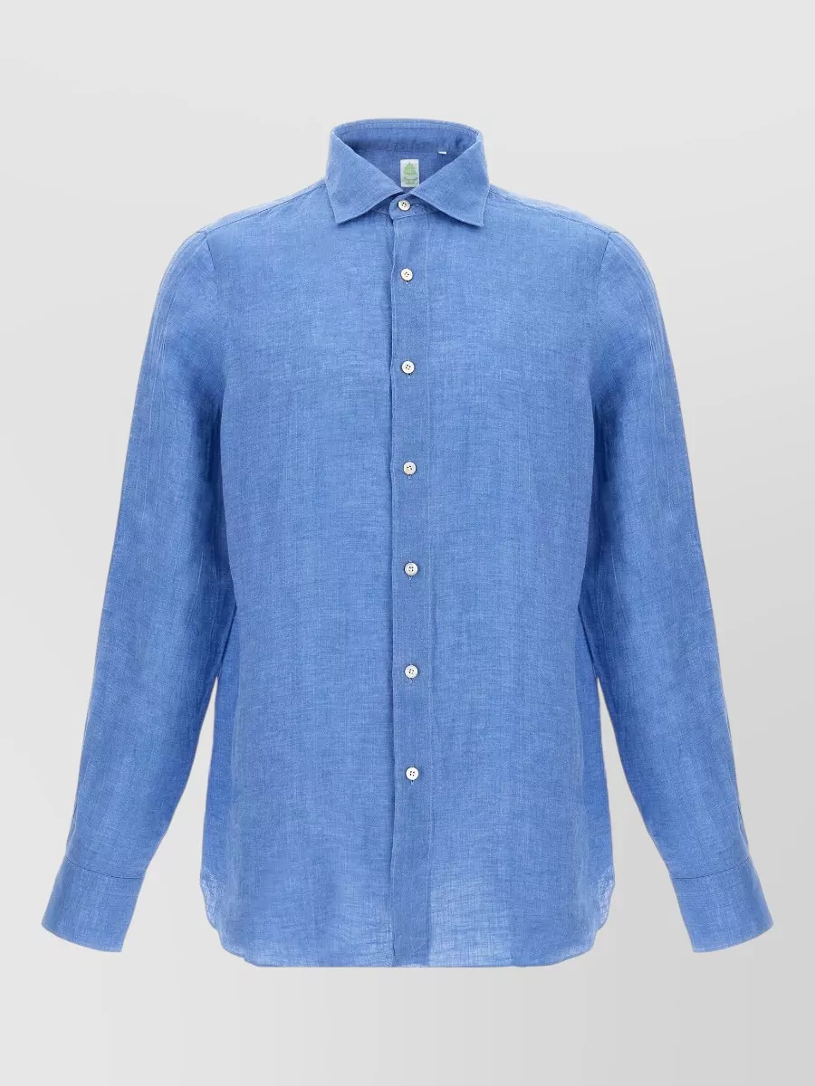 Finamore linen long-sleeve shirt