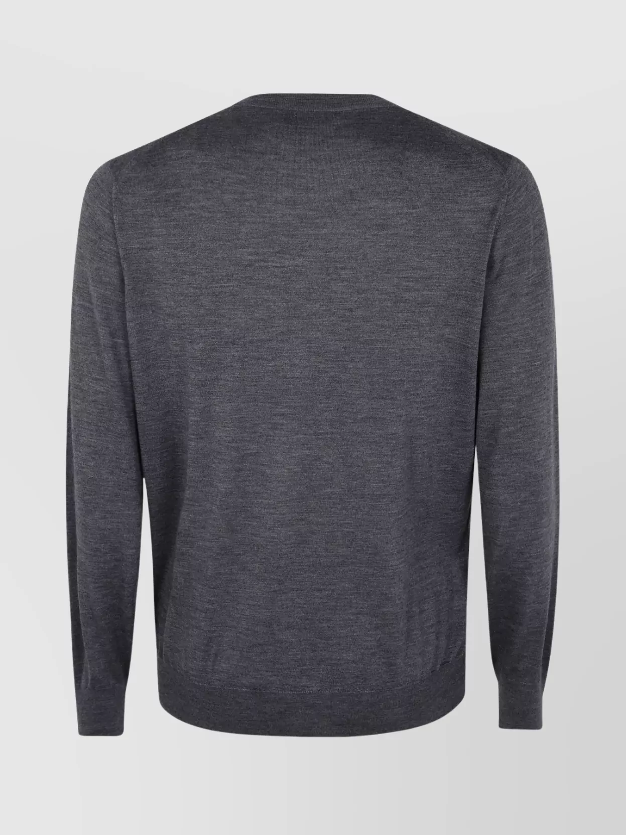 Brunello Cucinelli Ribbed Crew Neck Sweater With Long Sleeves In Gray
