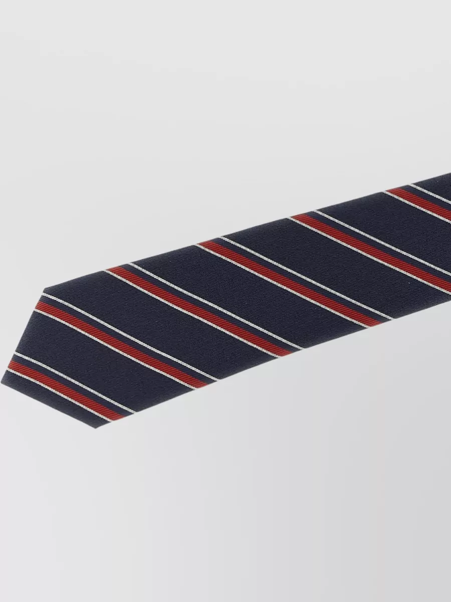Valentino Garavani Valentie Striped Slim Tie Pointed Tip