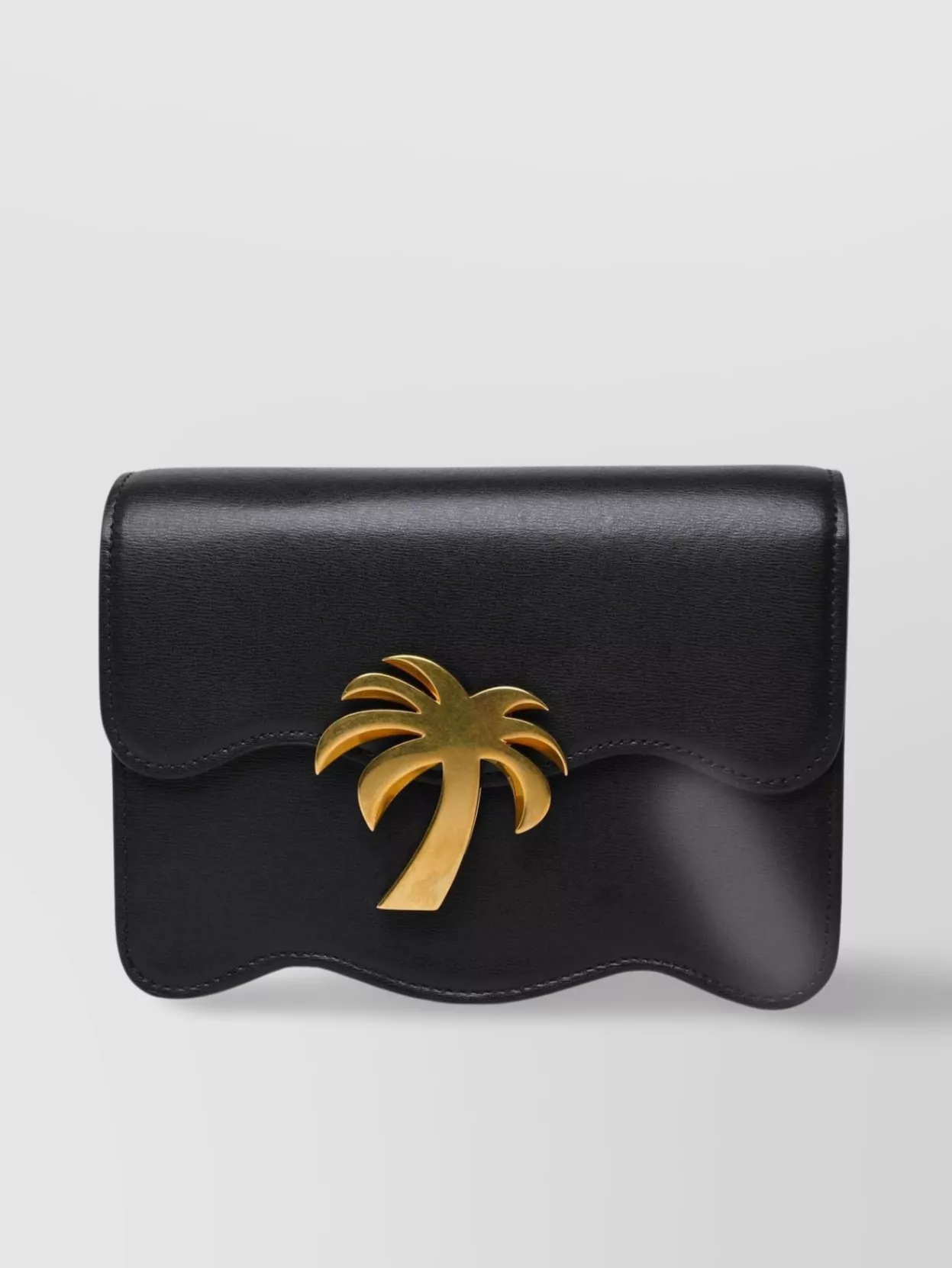 Shop Palm Angels Leather Clutch Bag 'palm Beach'