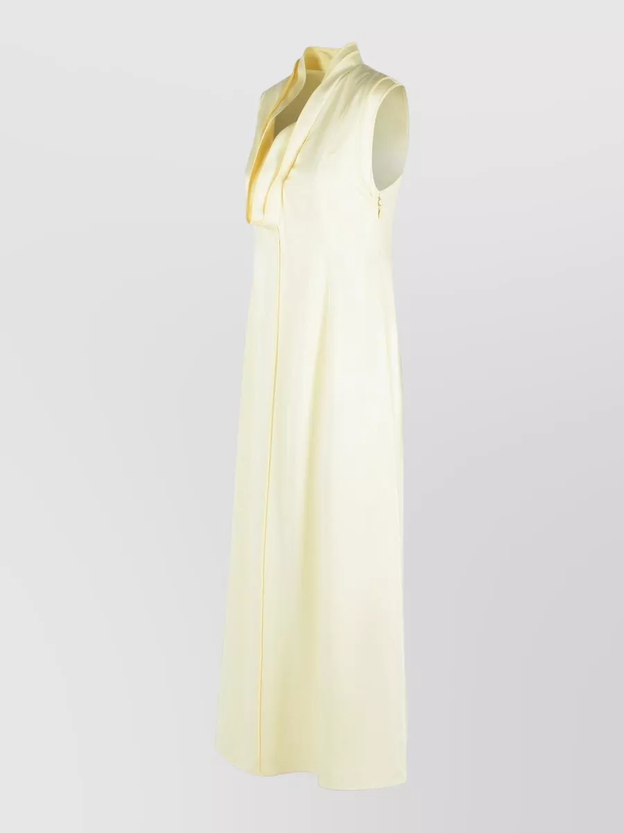 Jil Sander Sleeveless Midi Dress Pleated Detail