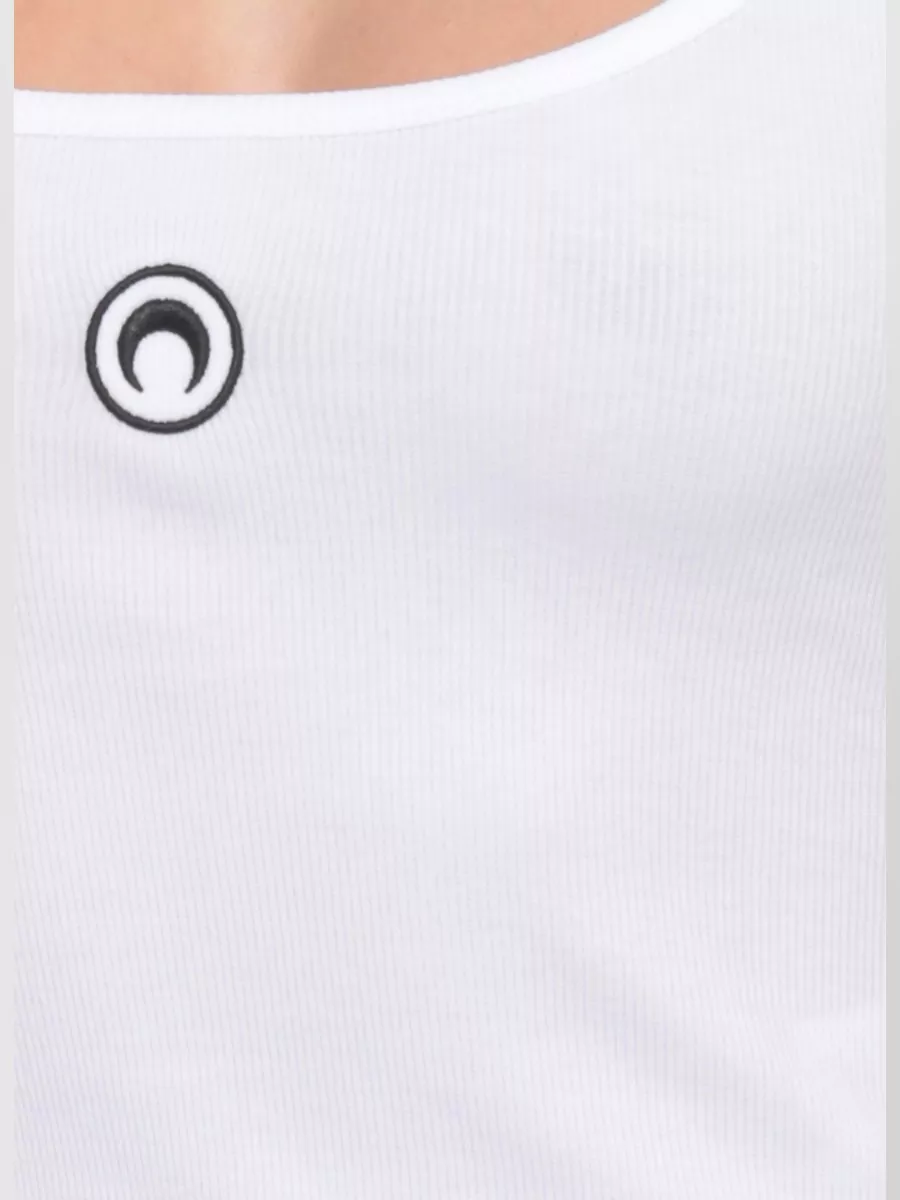 Marine Serre Ribbed Cropped Tank Top