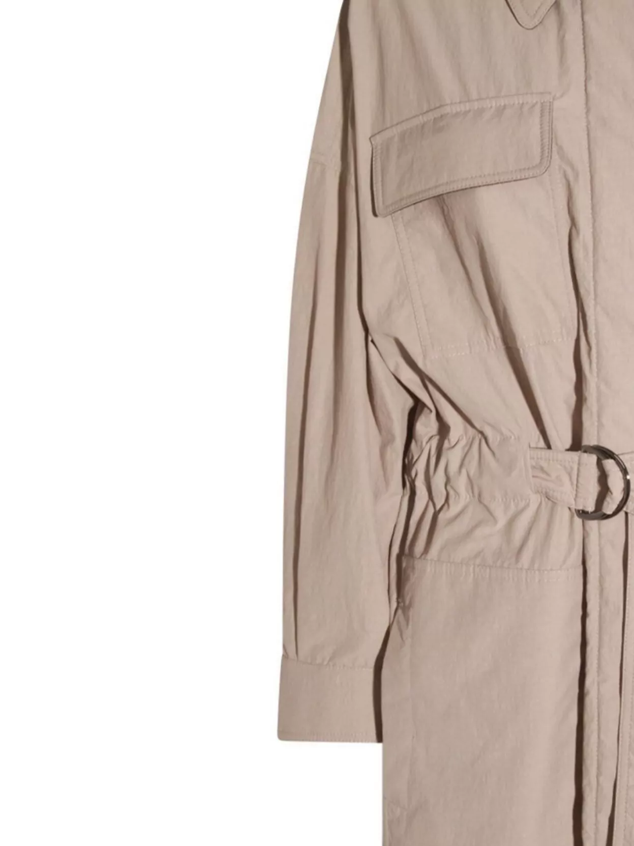 Brunello Cucinelli Long Jacket With Belted Waist And Pockets