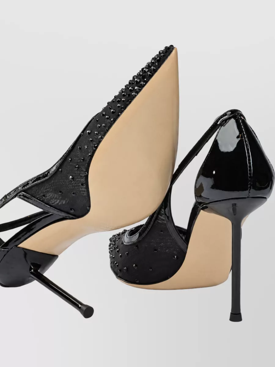 Ninalilou Leather Mesh Pumps