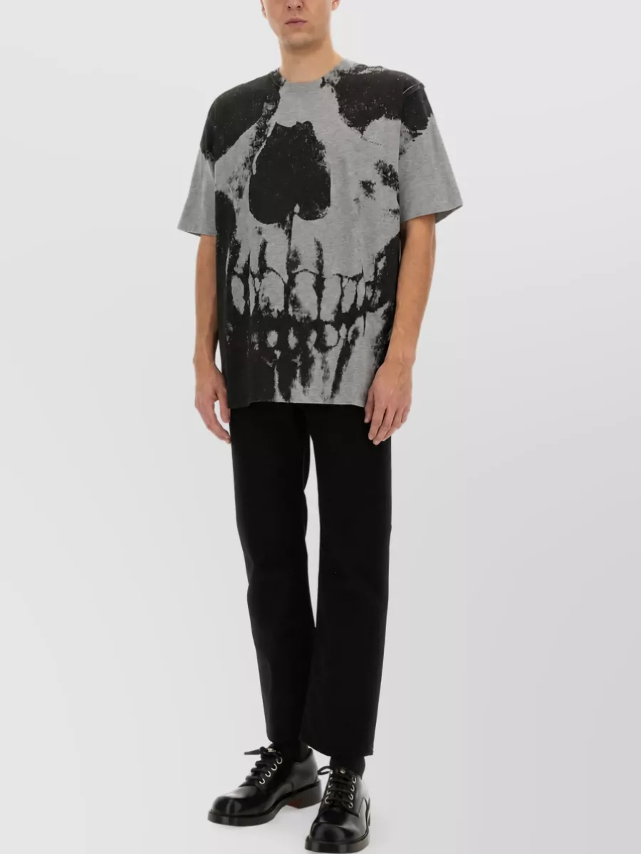 Alexander Mcqueen Cotton Skull Print T-Shirt