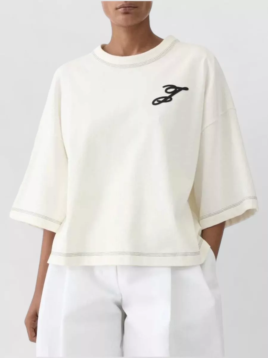 Jacquemus Embroidered Logo Cotton T-Shirt