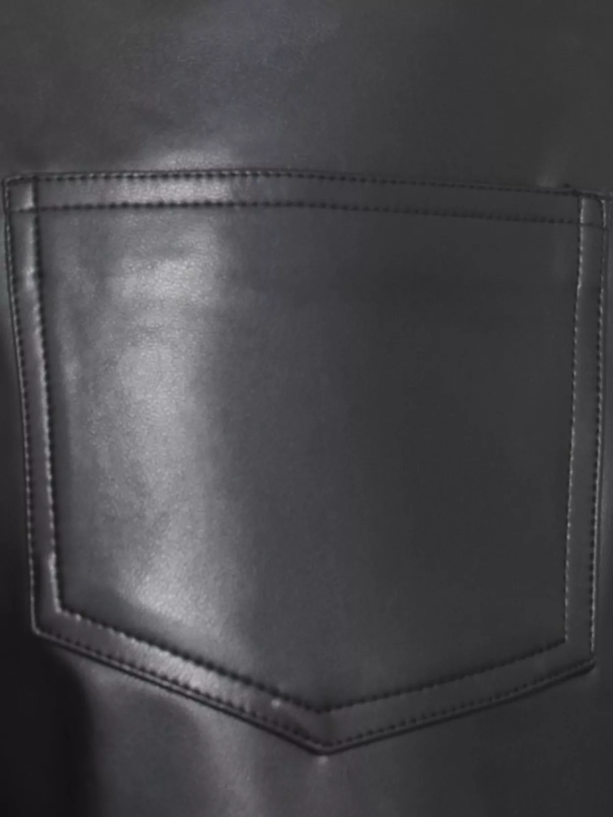 Norma Kamali High Waist Wide Leg Synthetic Leather Trousers