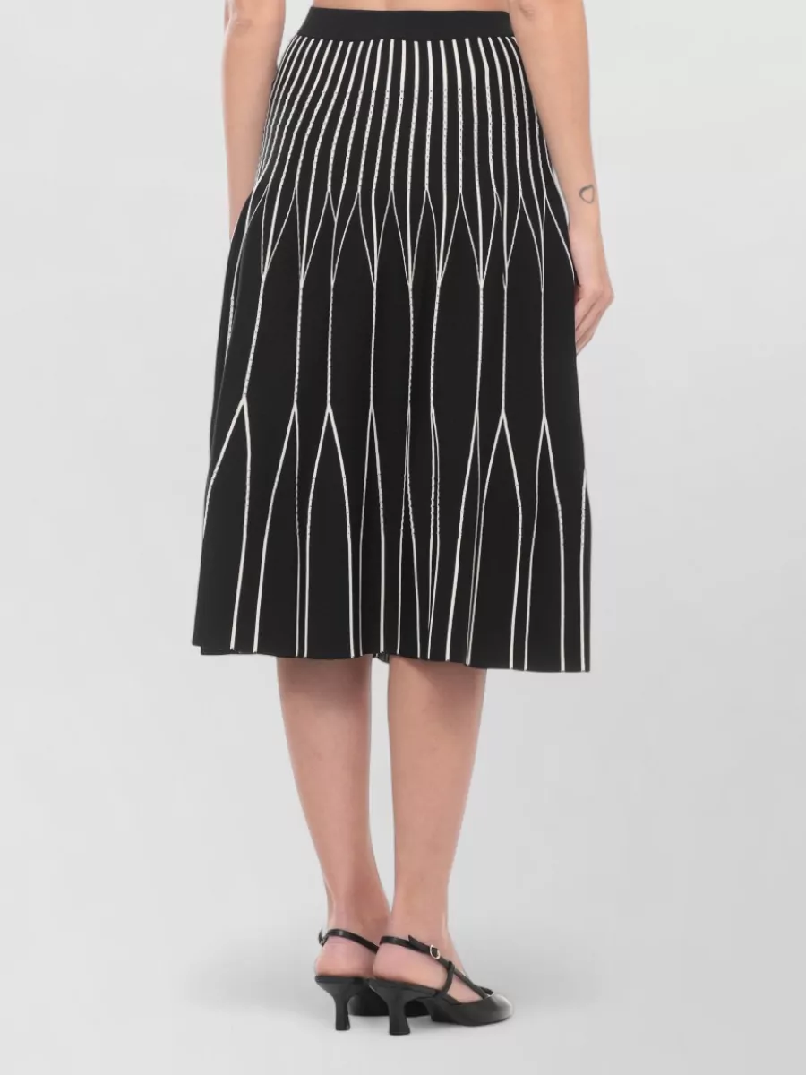 Elisabetta Franchi Patterned Knit A-Line Skirt