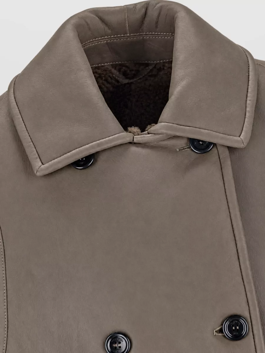 Max Mara Shearling Double-Breasted Vest