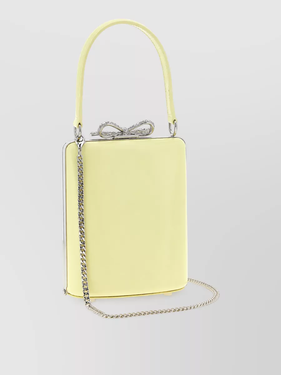 Self-Portrait The Bow Leather Clutch Bag