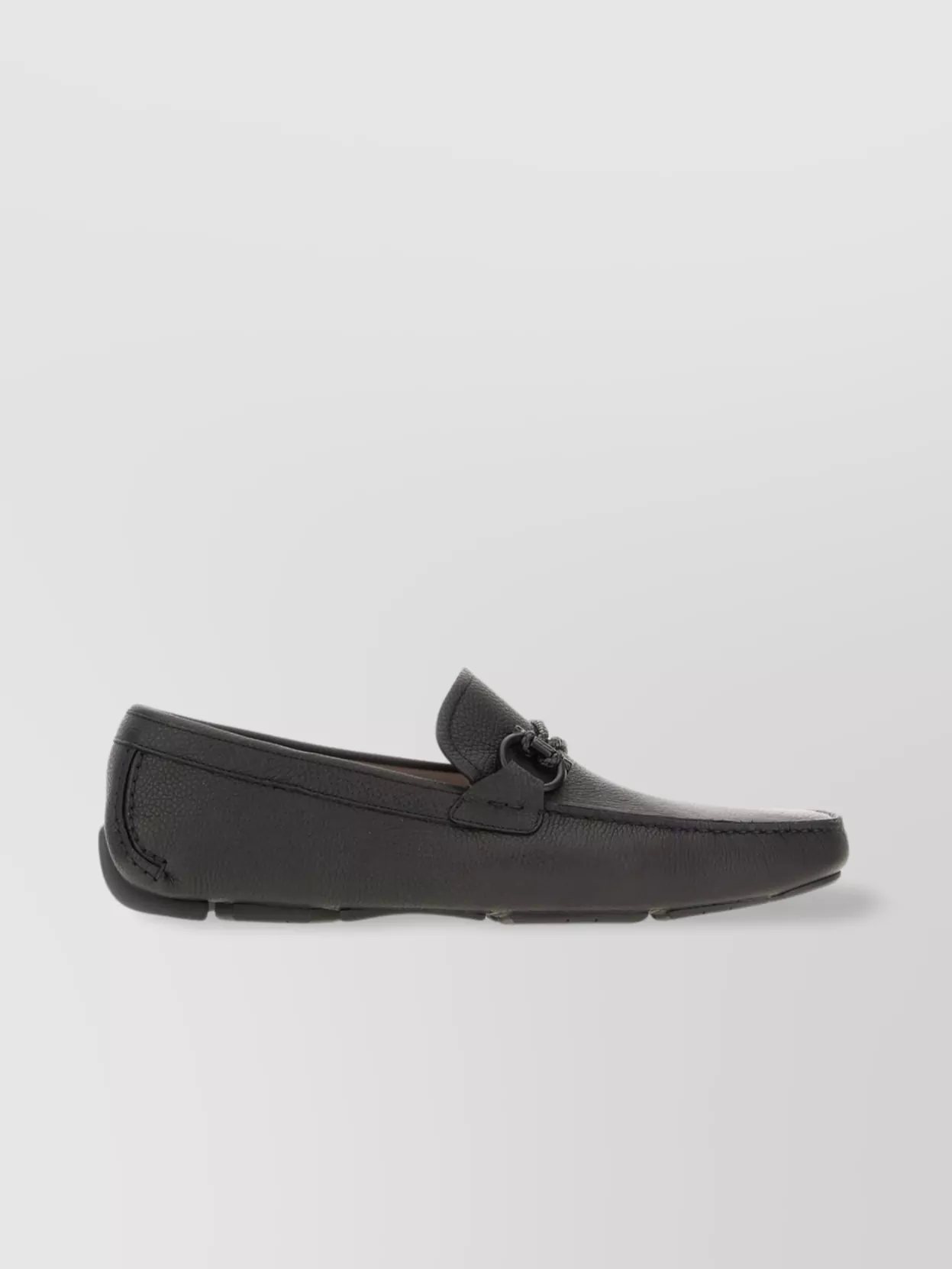 Ferragamo Leather Loafers Knot Detail In Brown
