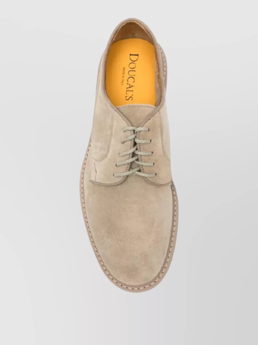Doucal's Calf Leather Derby Shoes
