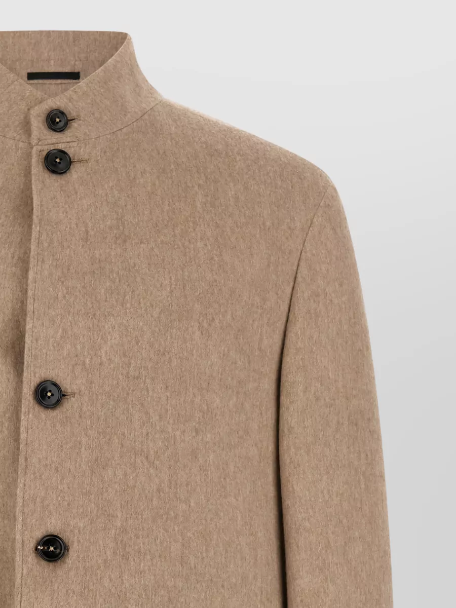 Zegna Cashmere Single-Breasted Coat