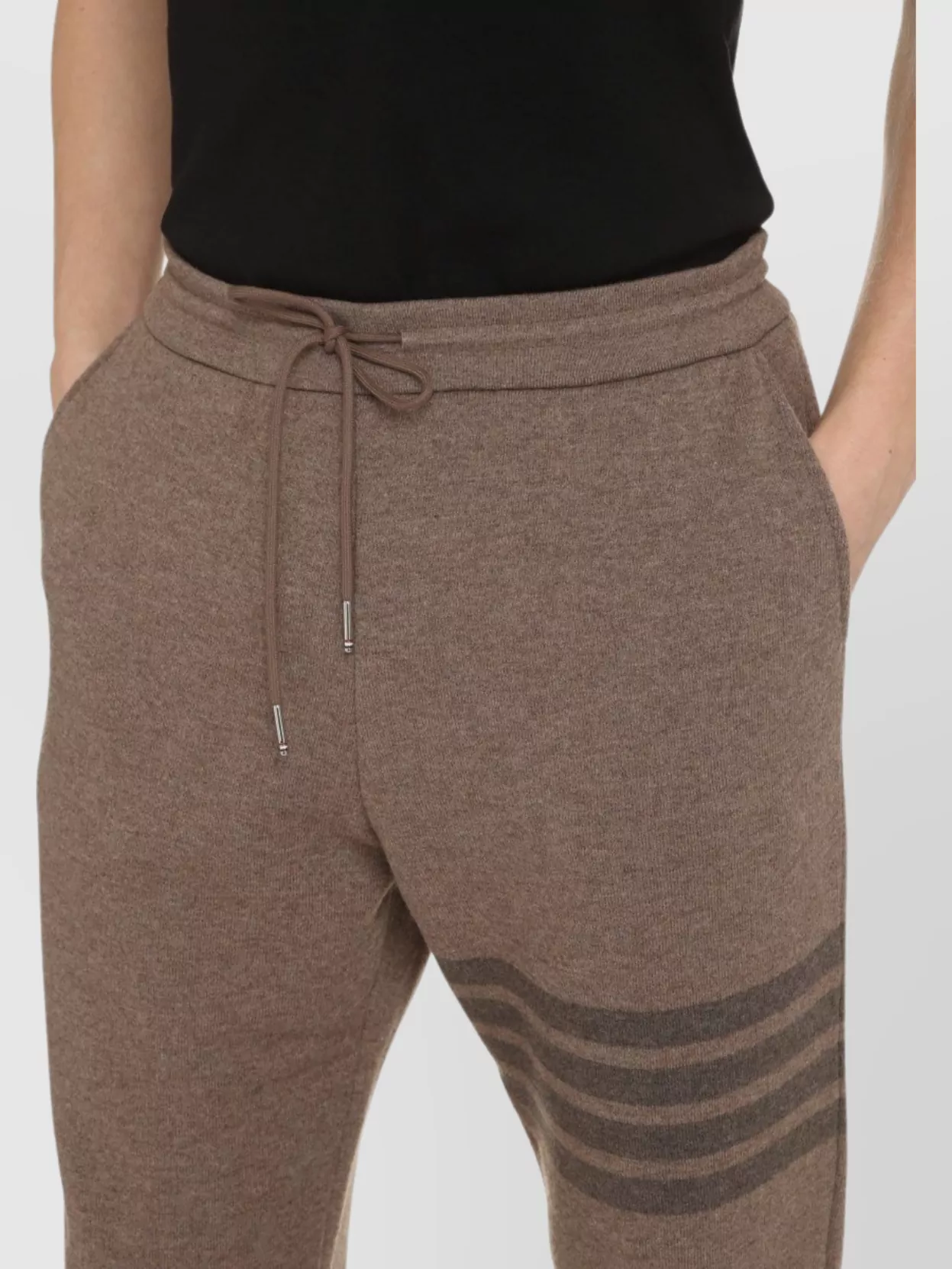 Thom Browne Track Pants Wool Drawstring Waist