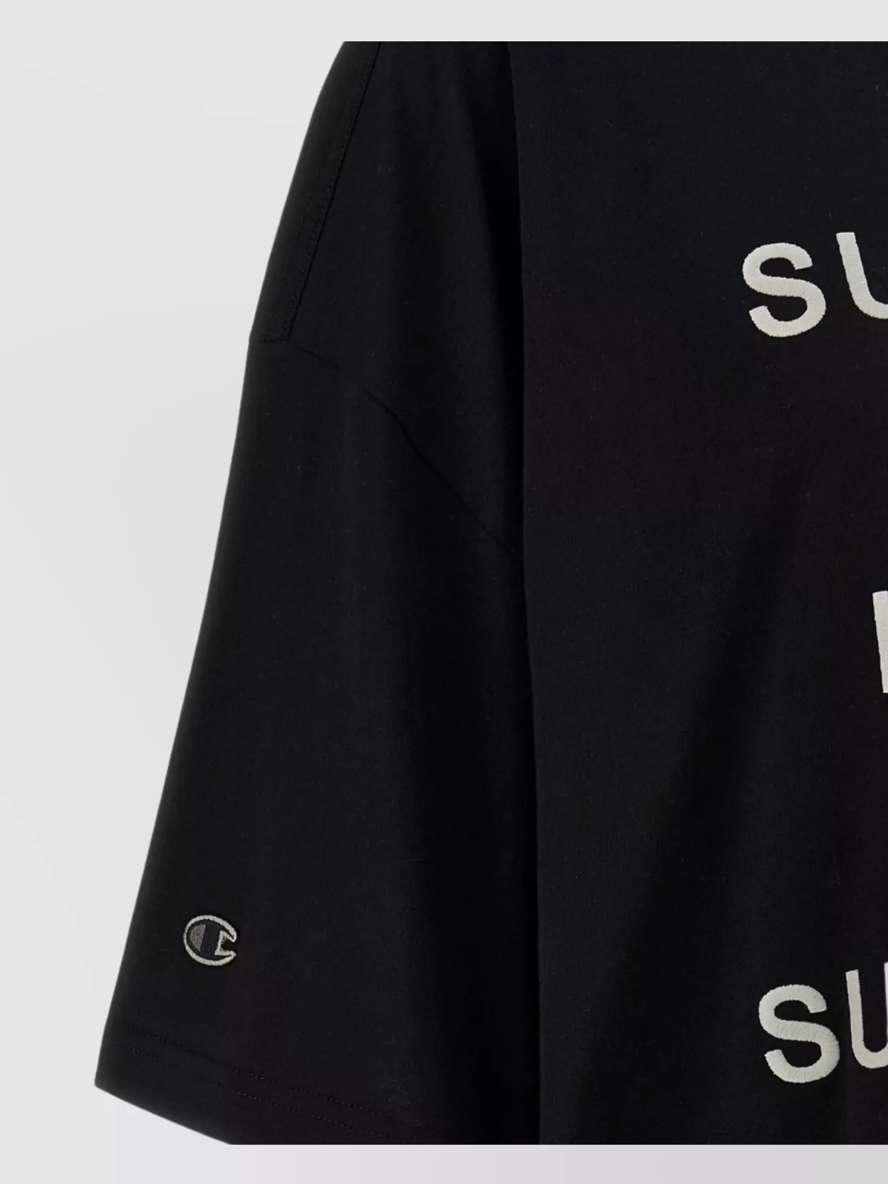 Rick Owens Champion X Owens Crew Neck Graphic T-shirt In Black