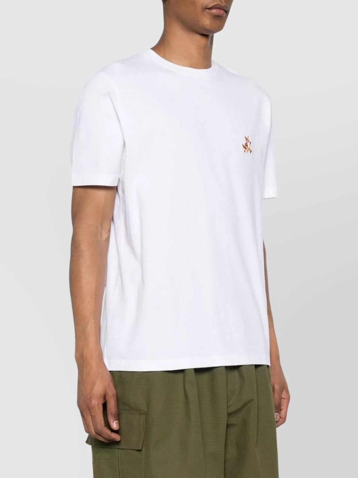 Maison Kitsuné T-shirt Regolare Con Patch Chillax Fox In White