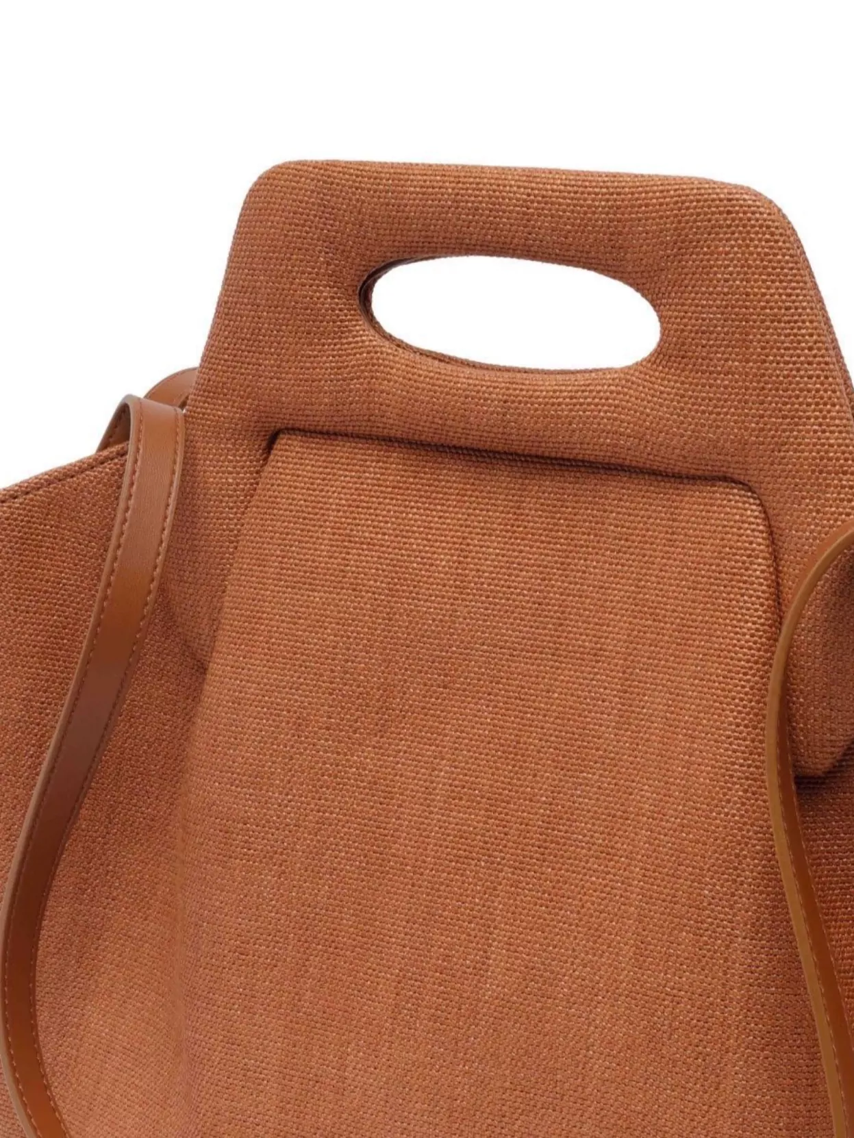 Themoirè Straw Shoulder Bag Two Handles