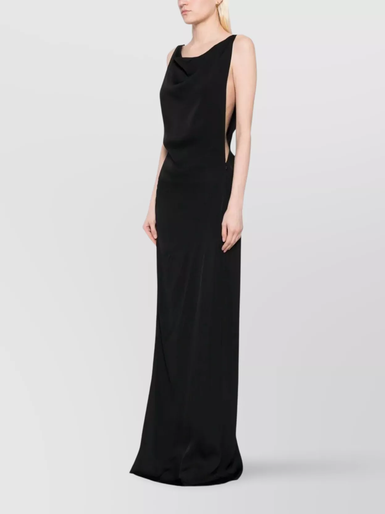 Tom Ford Draped Neckline Sleeveless Maxi Length Dress