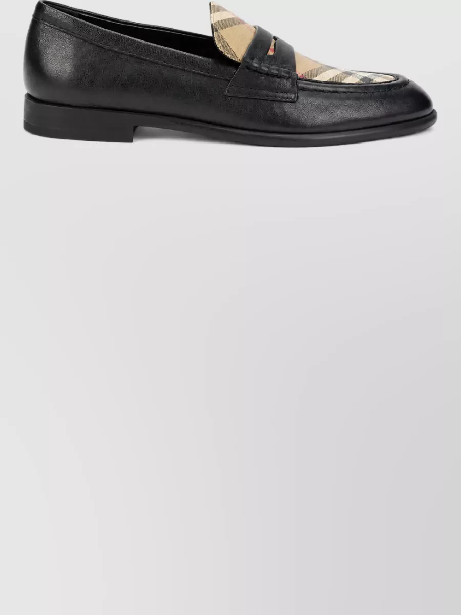 Burberry Leather Tartan Loafers