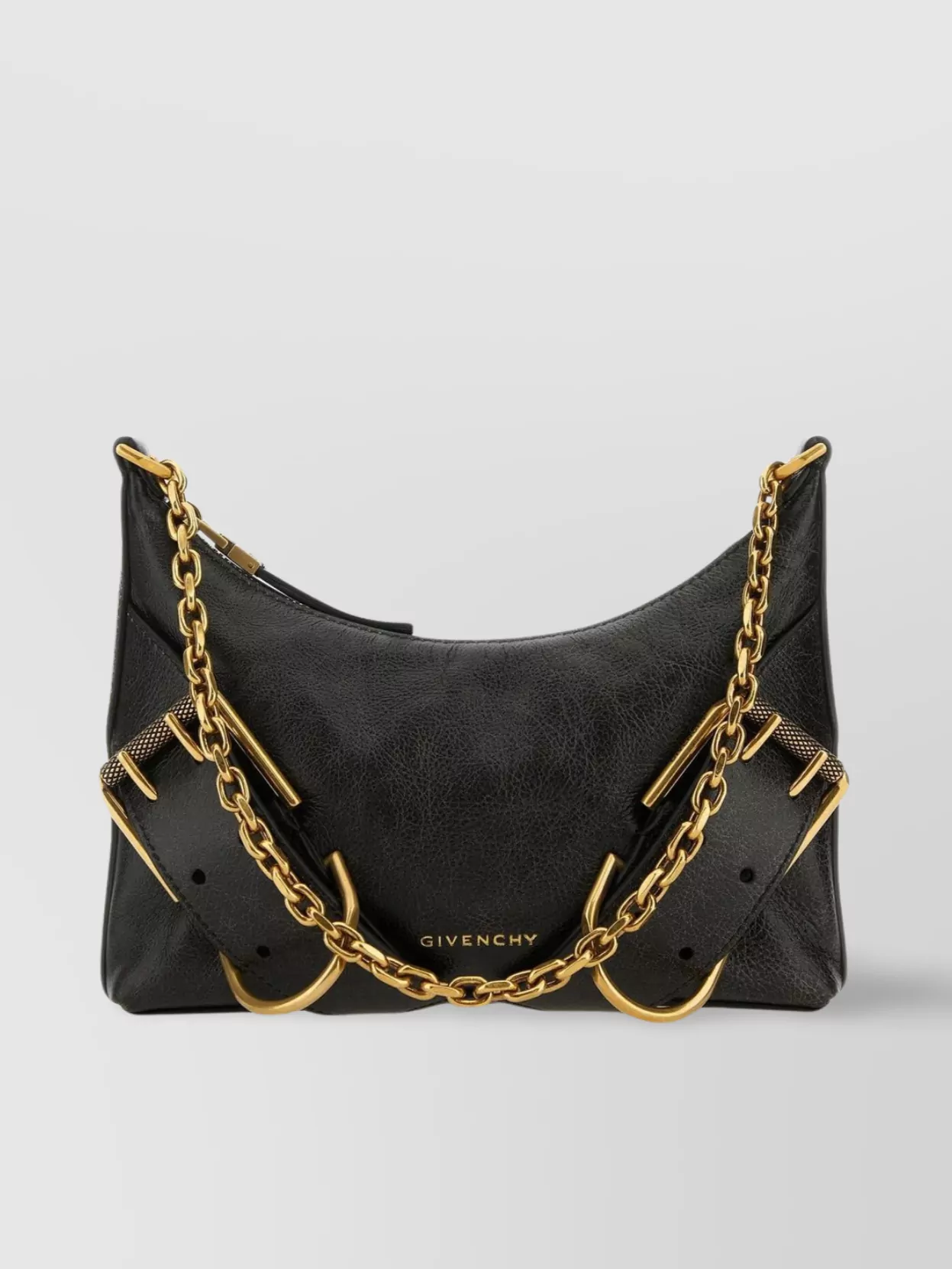 Shop Givenchy Leather Boyfriend Shoulder Bag In Black