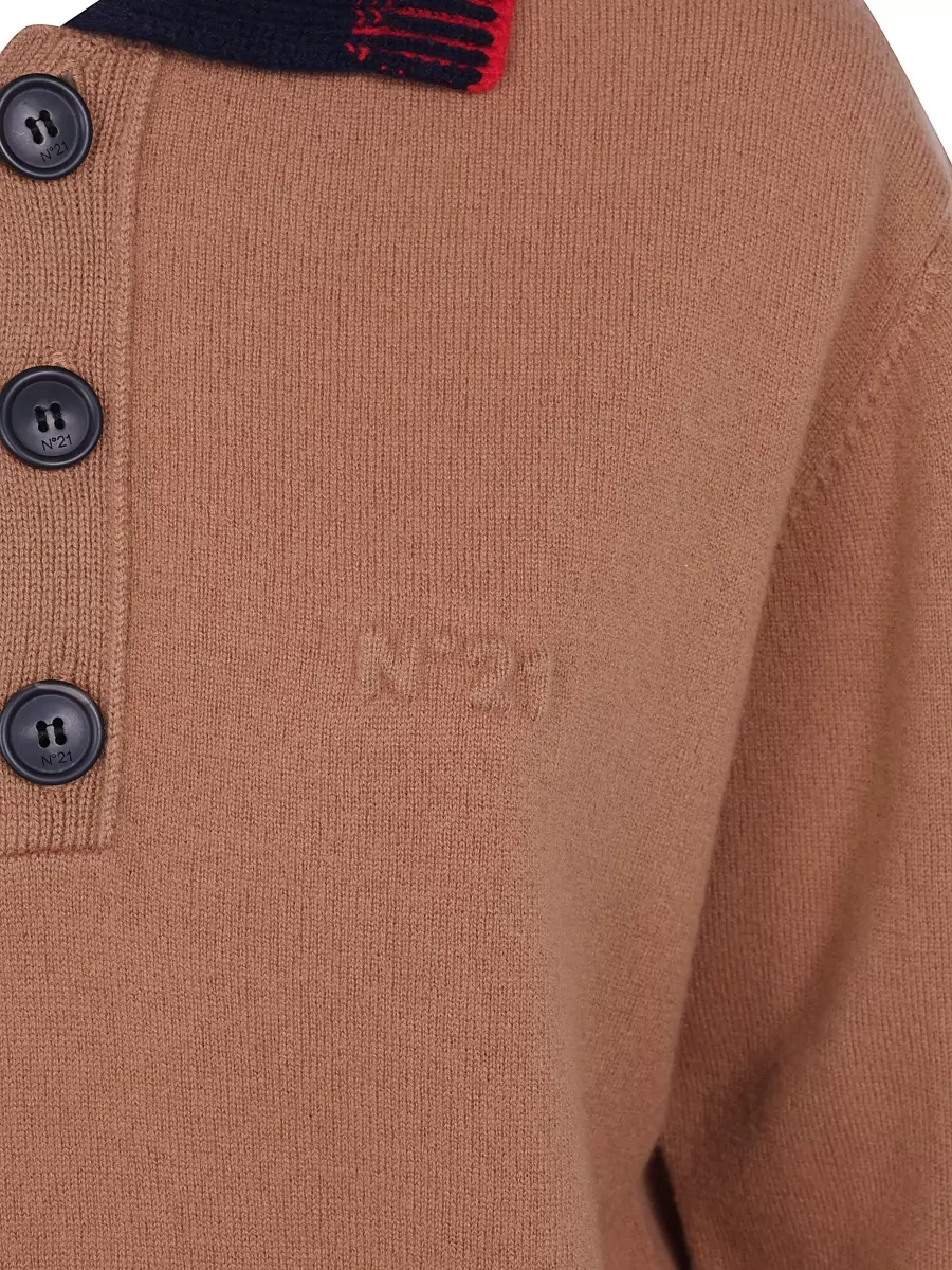 N 21 Wool Polo Jumper