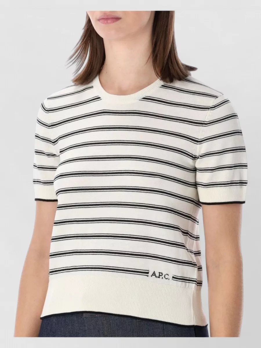 A.p.c. Striped Short-Sleeve Knit T-Shirt
