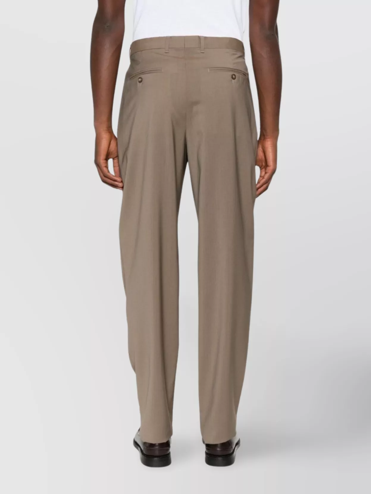 Emporio Armani Straight Trousers With Pleated Design And Pockets