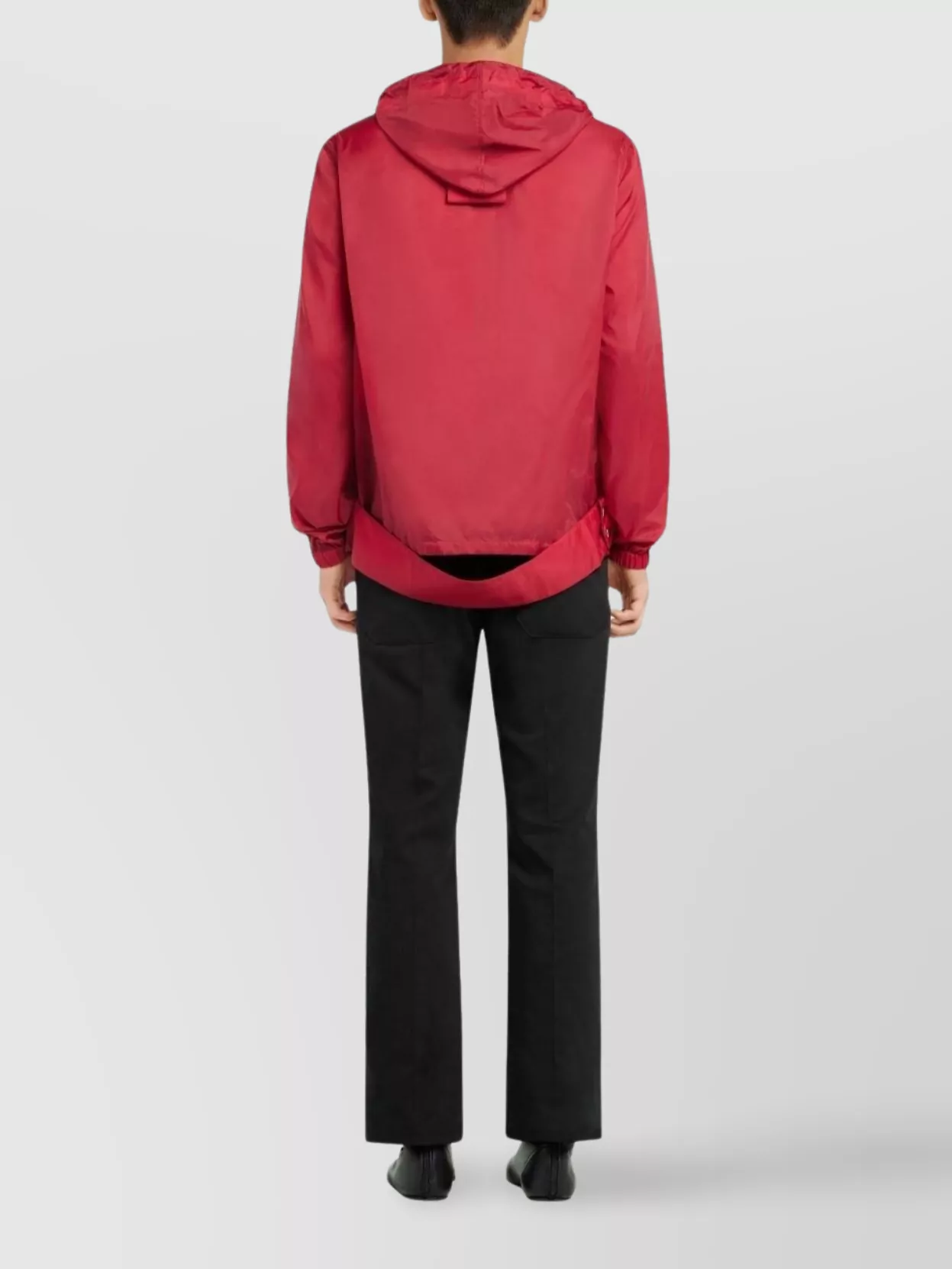 COURRÈGES DRAWSTRING ACCENTS HOODED WINDBREAKER