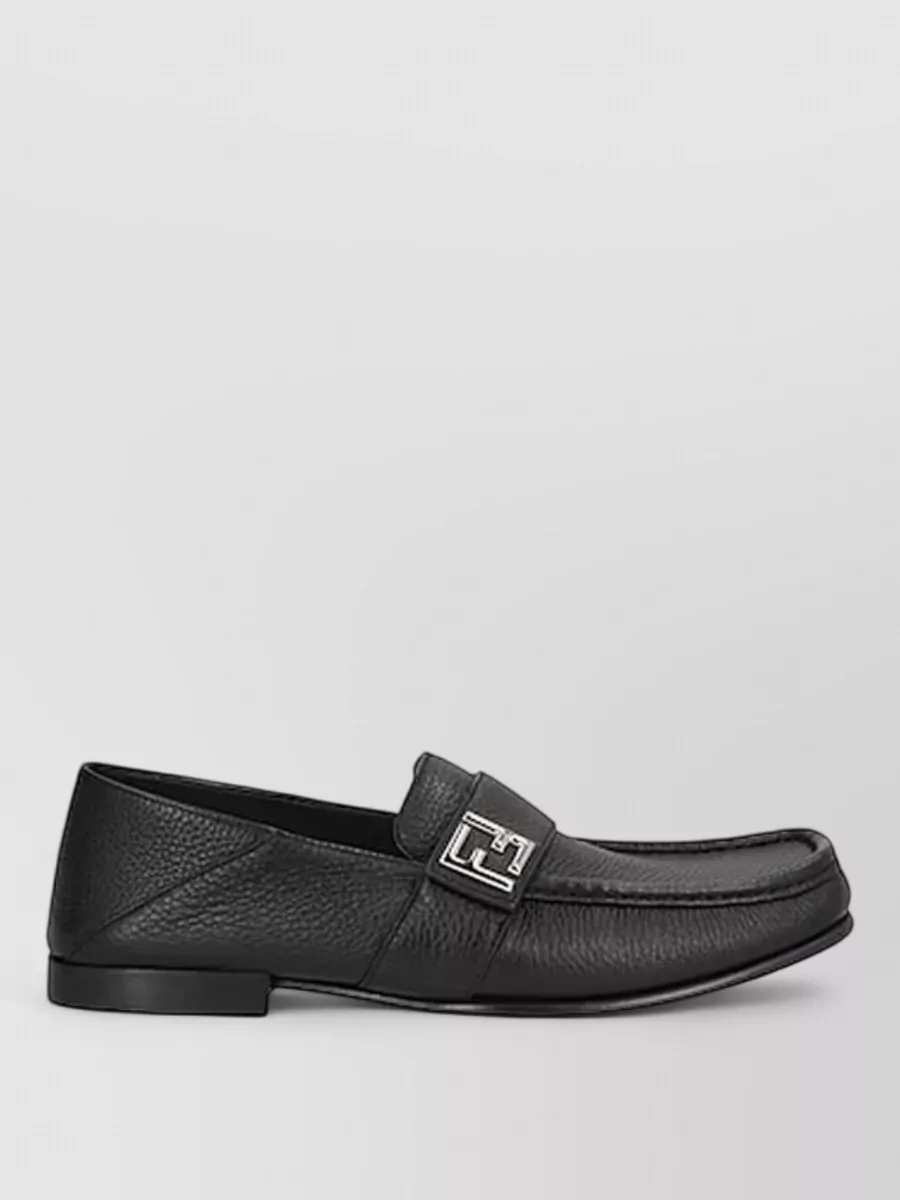 Fendi Calfskin Slip-On Loafers
