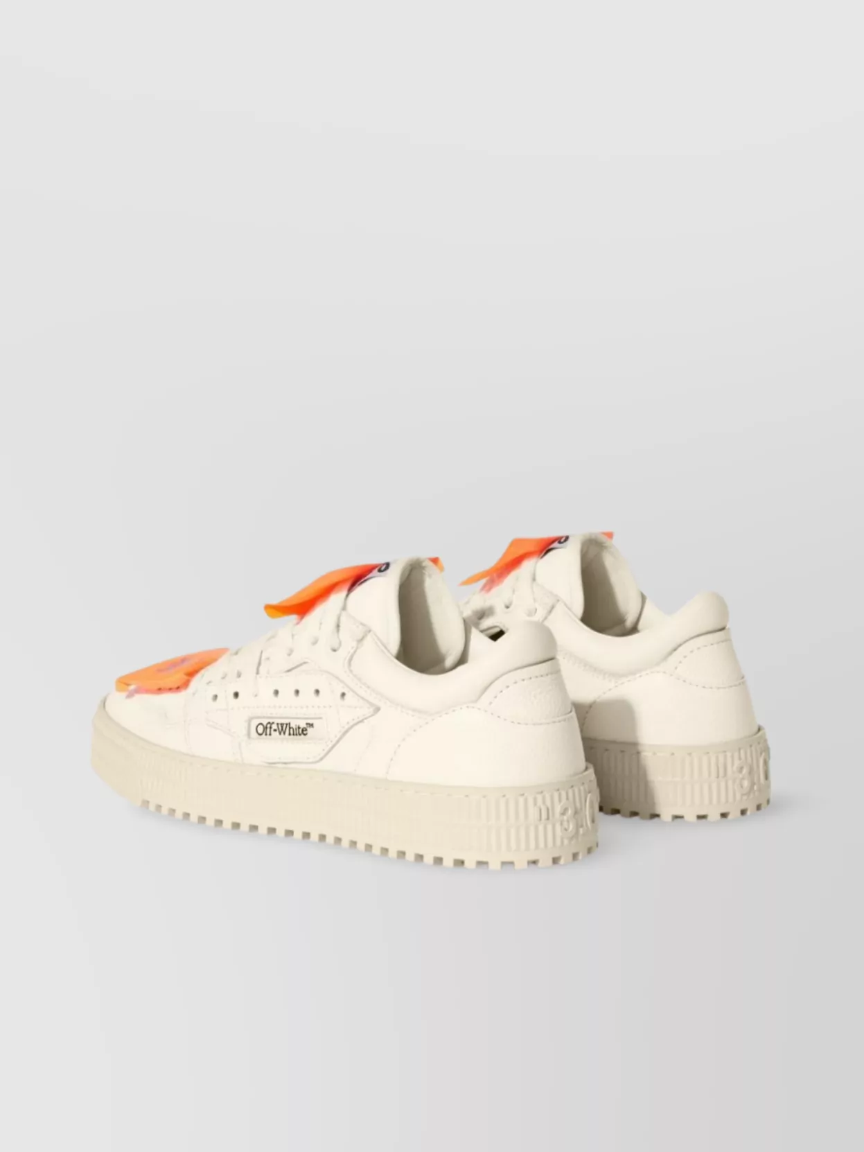 Off-white Low-top Off-court Sneakers With Zip-tie Detail In Neutral