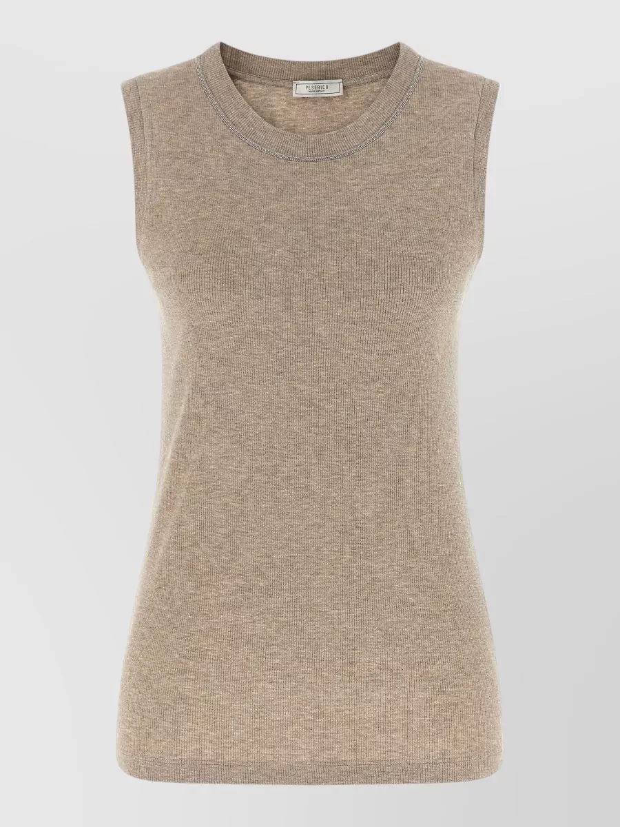 Peserico Ribbed Sleeveless Top