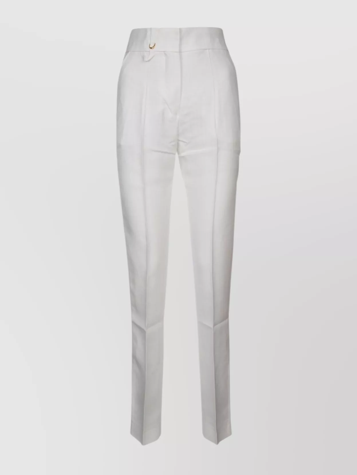 Shop Jacquemus Structured Trousers With Front Crease And Belt Loops