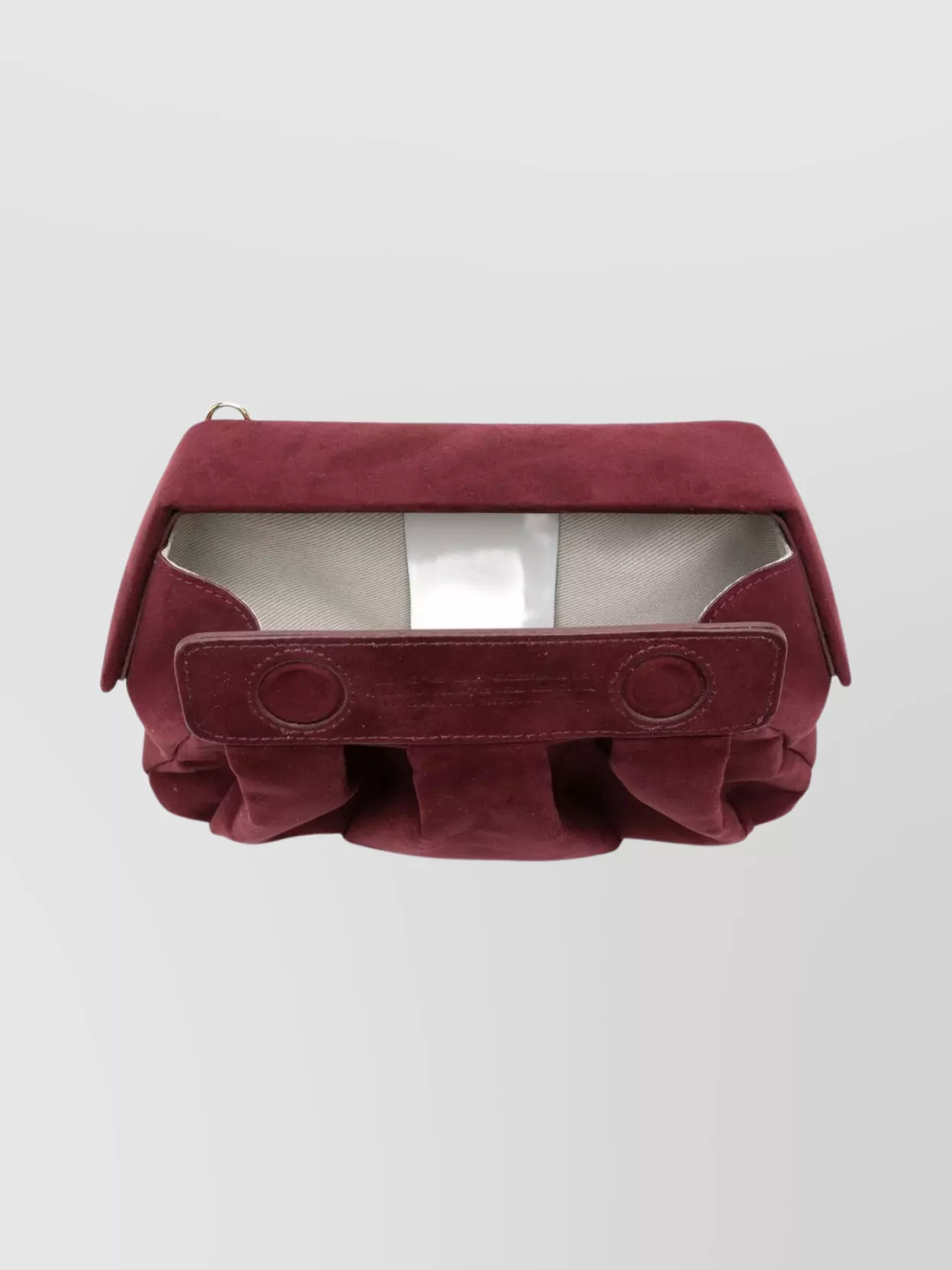 Themoiré Suede Clutch Bag Top Handle Design